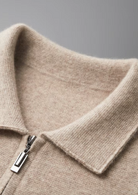 Men's Merino Wool Cardigan – Structured Collar