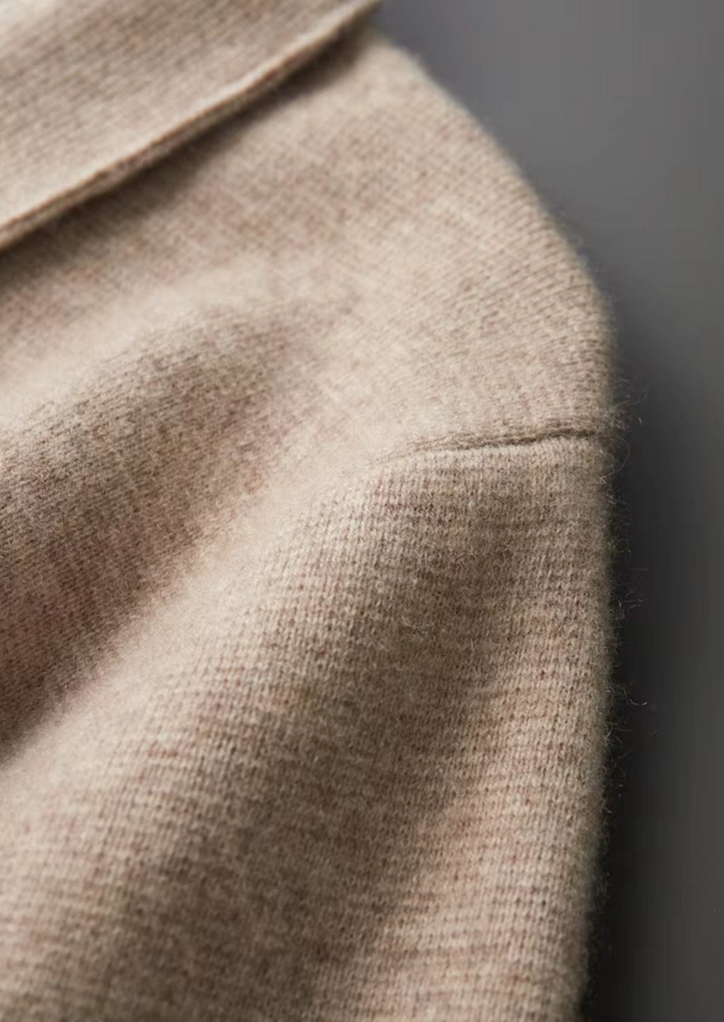 Men's Merino Wool Cardigan – Structured Collar