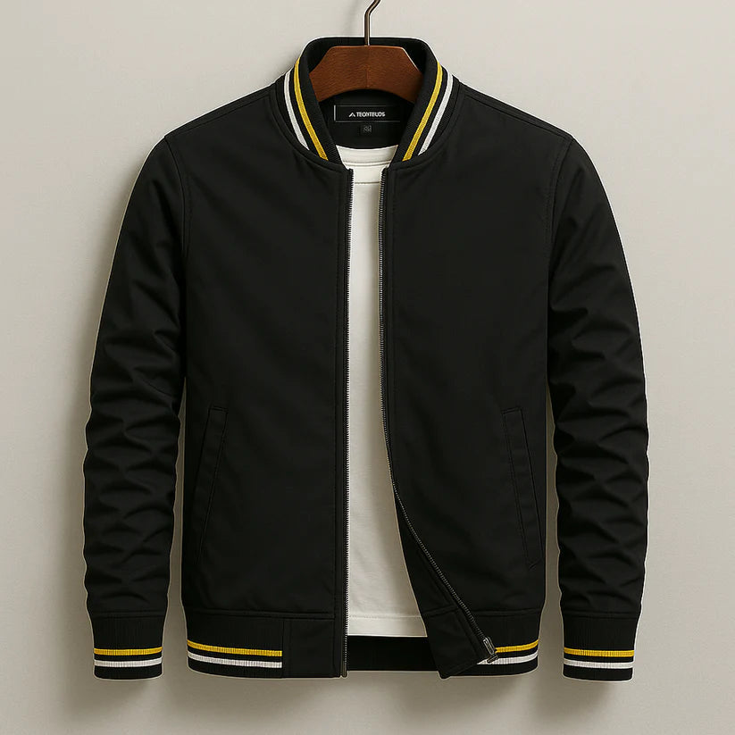 Men's Cotton-Blend Bomber Jacket – Zip Front
