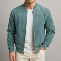 Men's Faux-Suede Jacket – Structured Vintage Fit