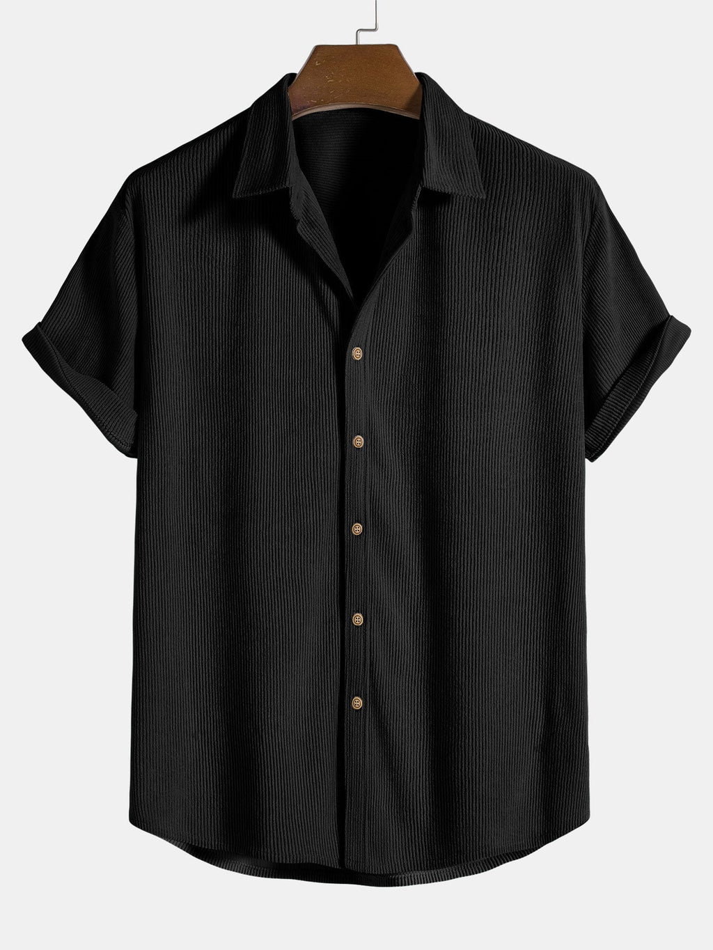 Men's Waffle-Knit Summer Set – Shirt & Shorts