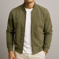 Men's Faux-Suede Jacket – Structured Vintage Fit