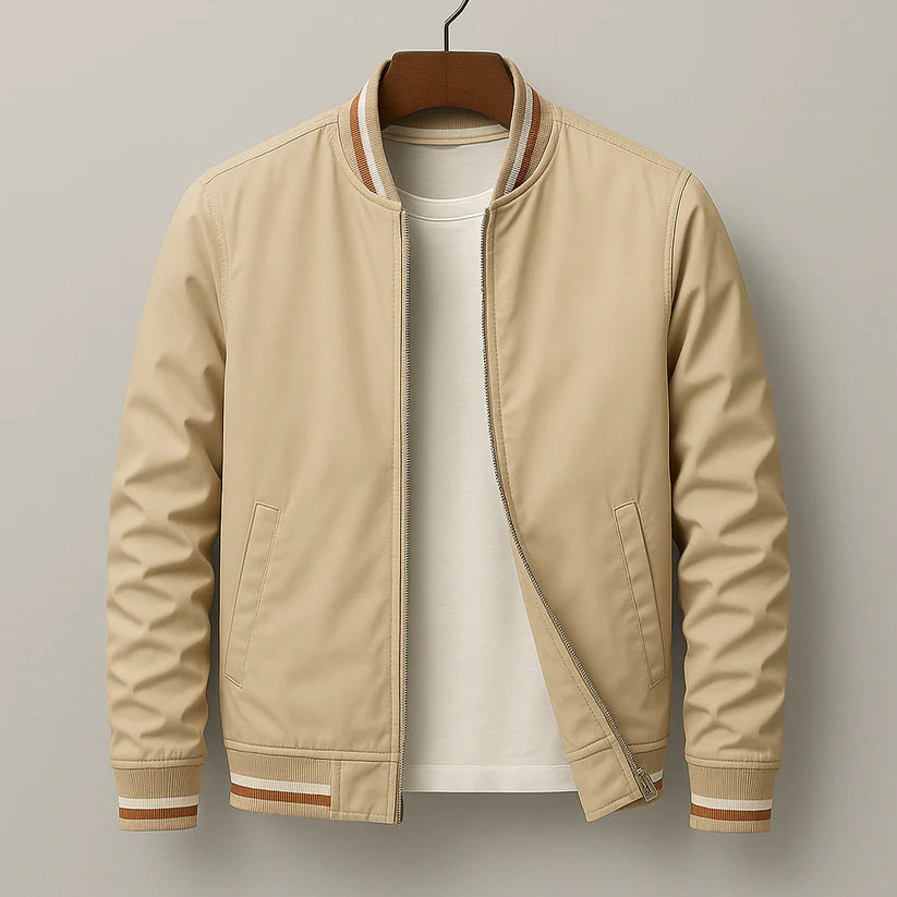 Men's Cotton-Blend Bomber Jacket – Zip Front