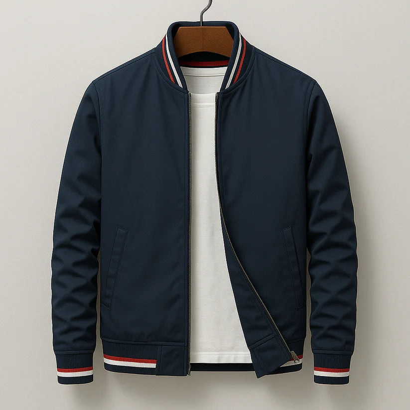 Men's Cotton-Blend Bomber Jacket – Zip Front