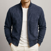Men's Faux-Suede Jacket – Structured Vintage Fit