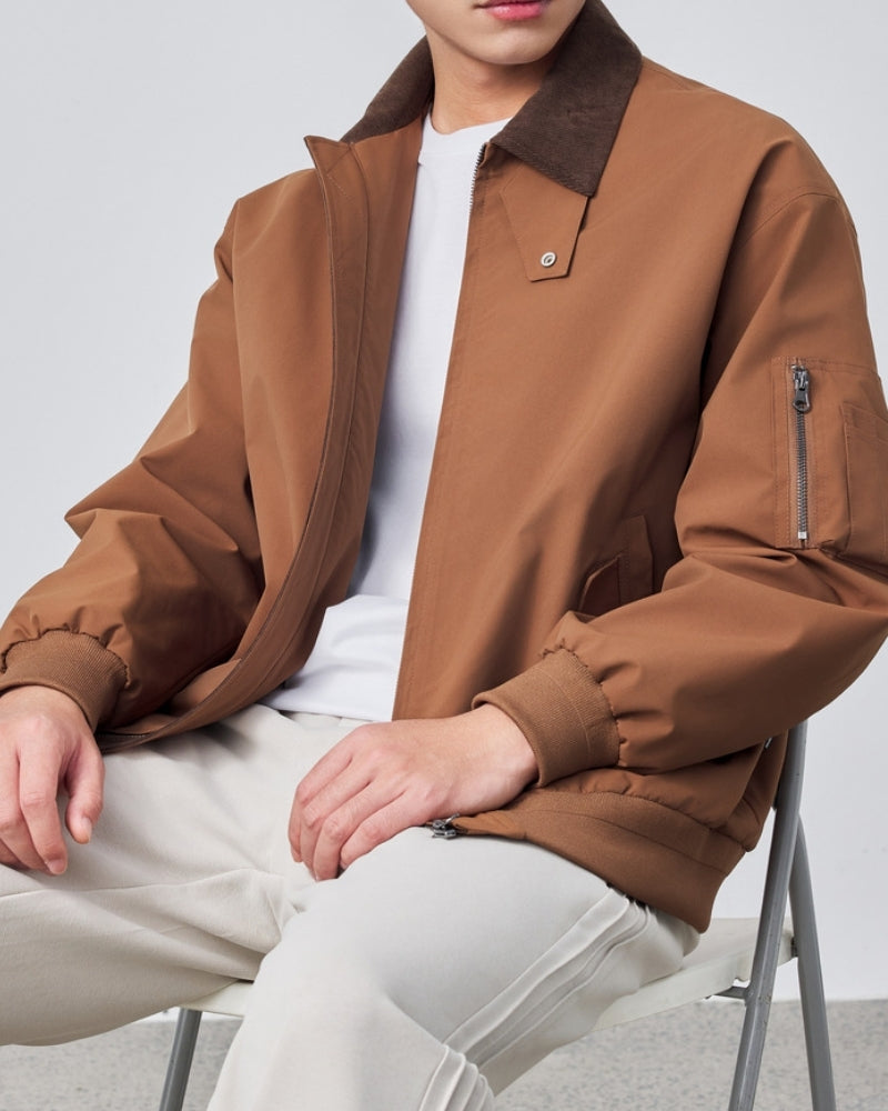 Men's Classic Harrington Jacket – Lightweight Zip Front