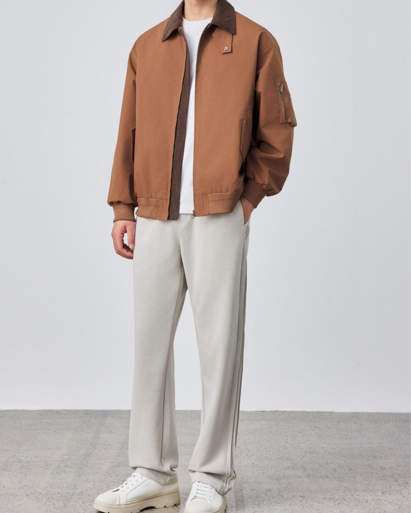 Men's Classic Harrington Jacket – Lightweight Zip Front