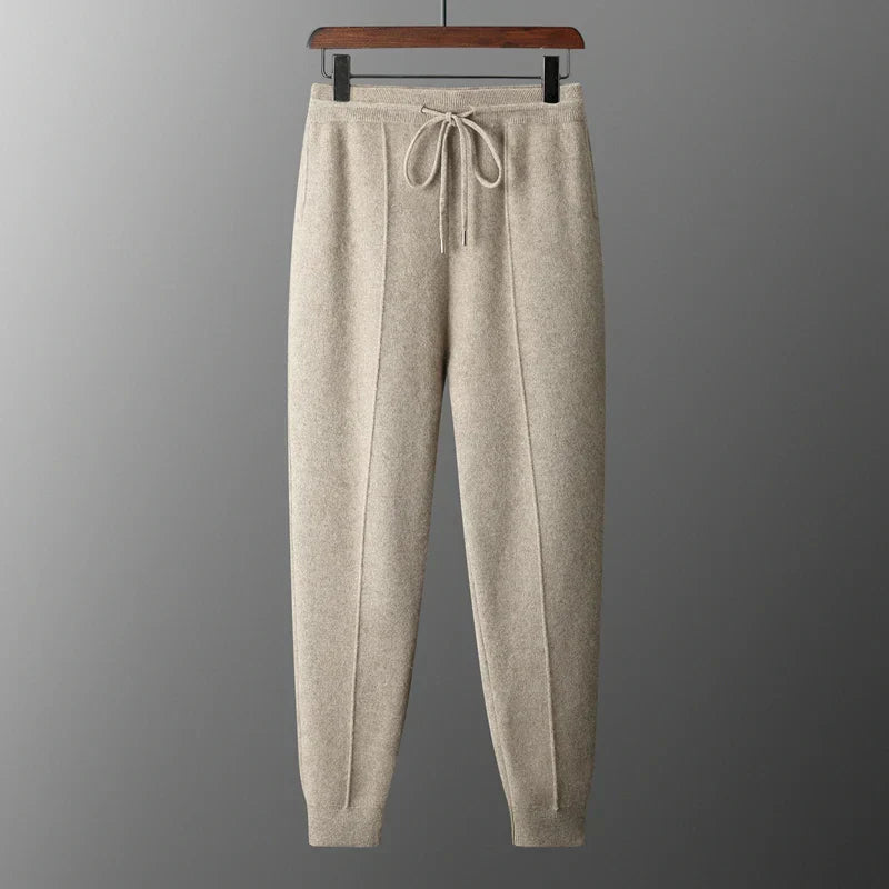 Men's Pure Cashmere Trousers – Refined Tailored Fit