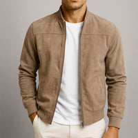 Men's Faux-Suede Jacket – Structured Vintage Fit