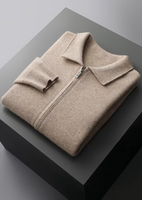 Men's Merino Wool Cardigan – Structured Collar