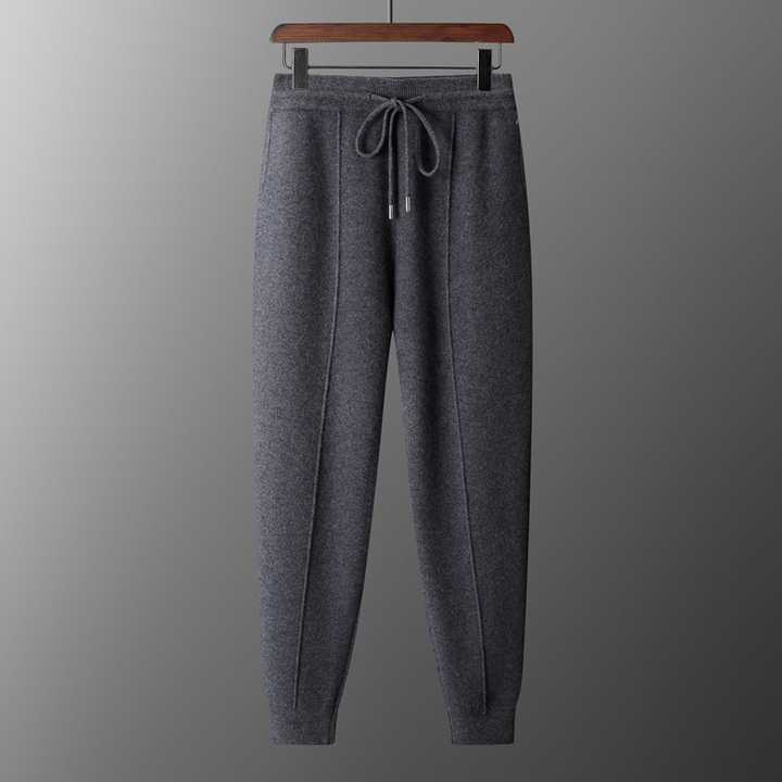 Men's Pure Cashmere Trousers – Refined Tailored Fit