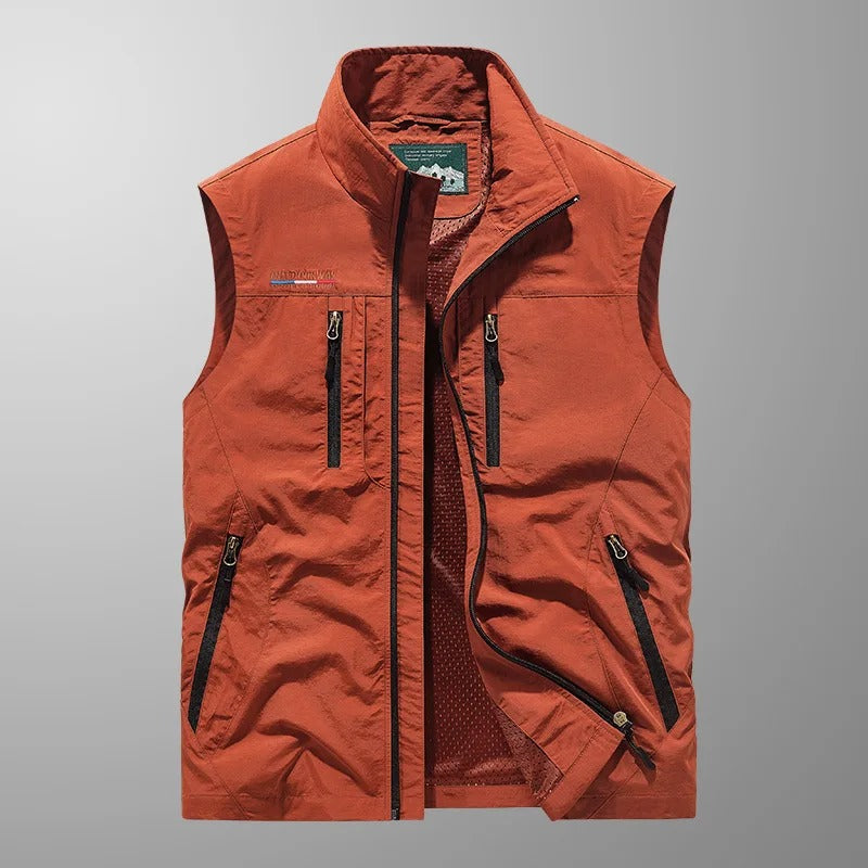 Men's Multi-Pocket Travel Vest – Lightweight & Breathable