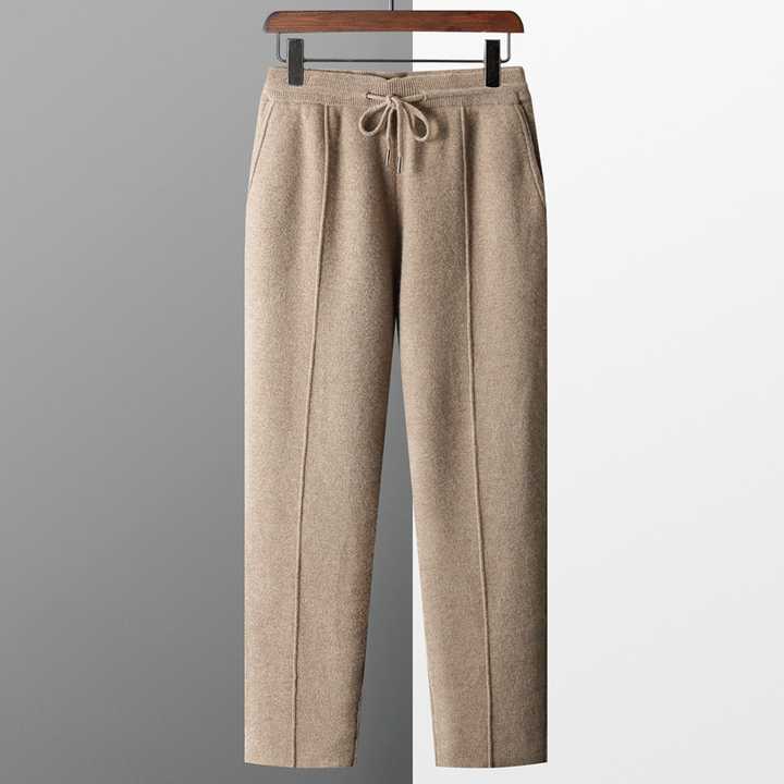 Men's Pure Cashmere Trousers – Refined Tailored Fit