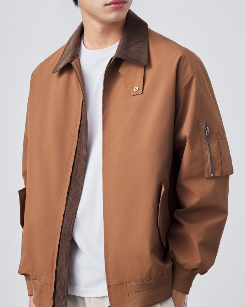 Men's Classic Harrington Jacket – Lightweight Zip Front