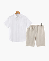 Men's Linen Shirt & Shorts Set – Lightweight Summer Fit
