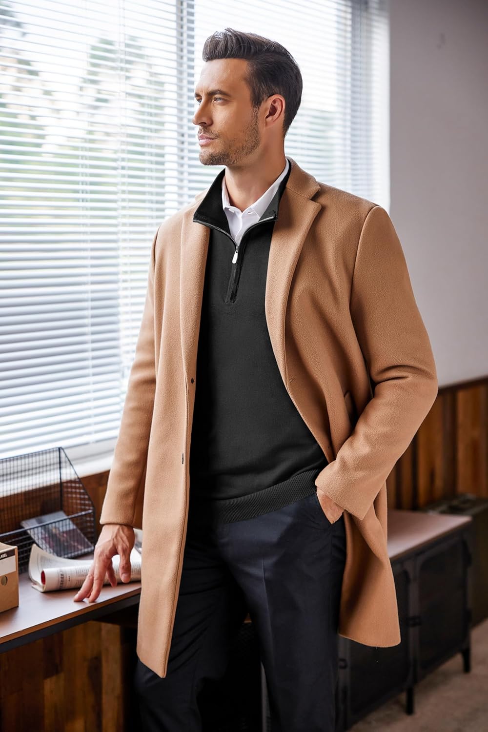 Men's Quarter-Zip Sweater – Tailored Lightweight Knit