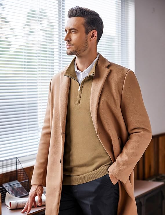 Men's Quarter-Zip Sweater – Tailored Lightweight Knit