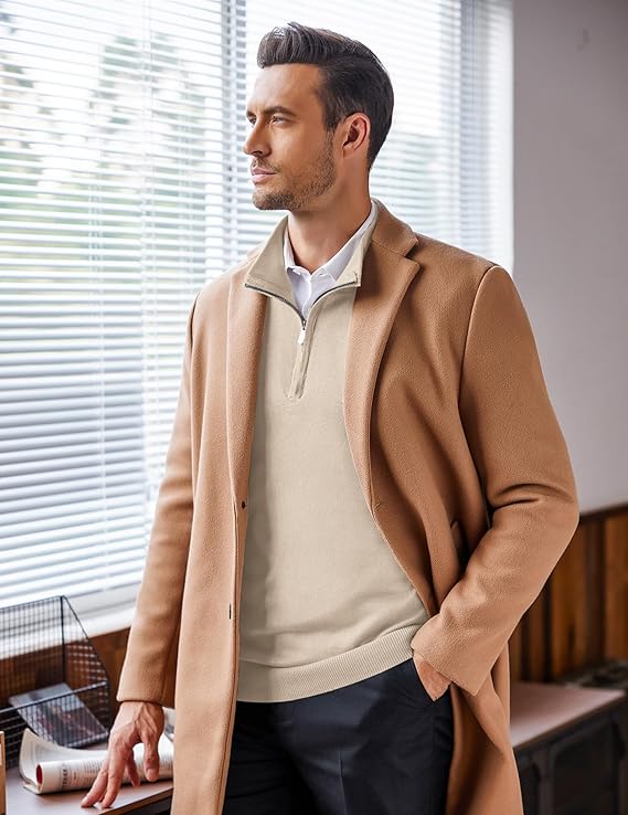 Men's Quarter-Zip Sweater – Tailored Lightweight Knit