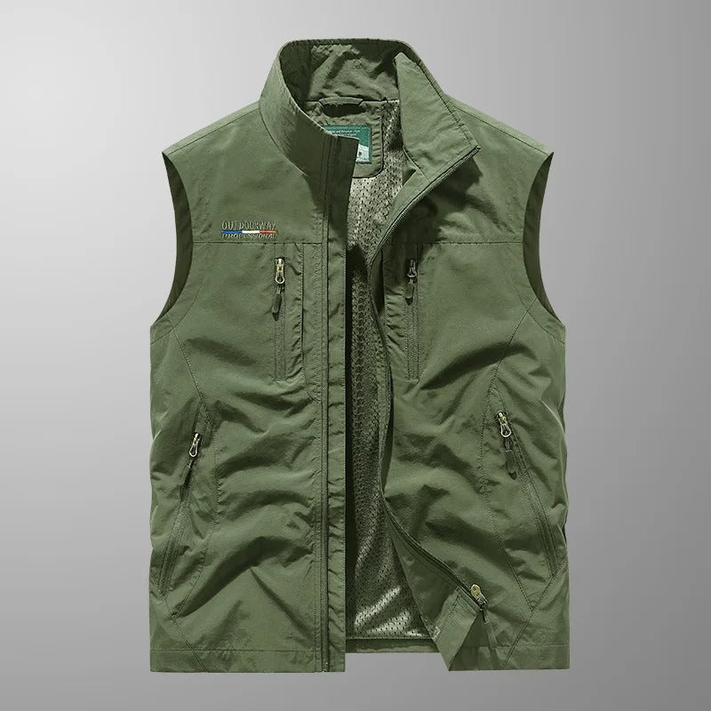 Men's Multi-Pocket Travel Vest – Lightweight & Breathable