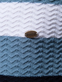 Men's Textured Zip Polo Shirt – Ribbed Jacquard Knit