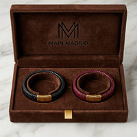 Hand-Braided Leather Bracelet – Steel Magnetic Clasp