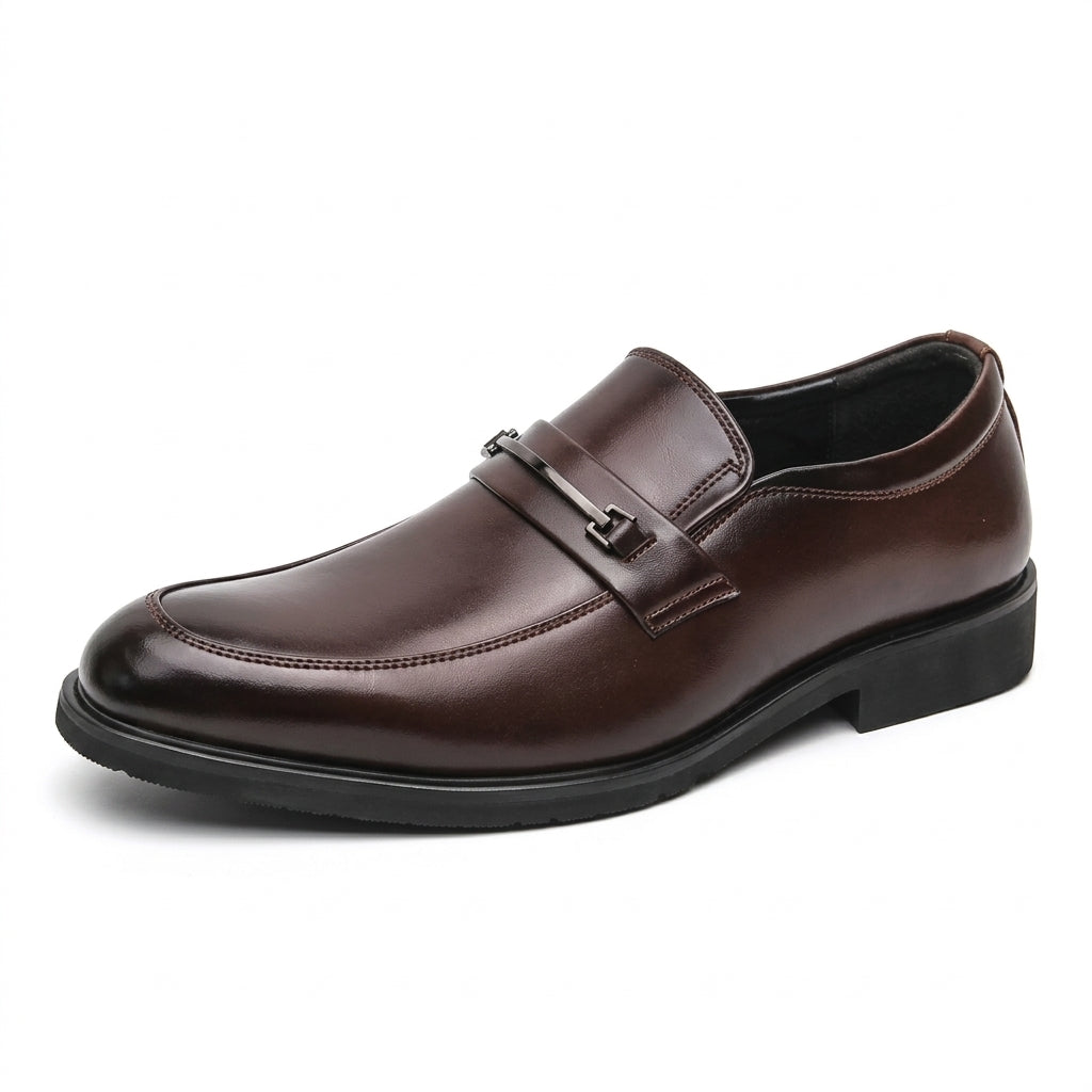 Men's Formal Slip-On Loafers – Buckle Detail
