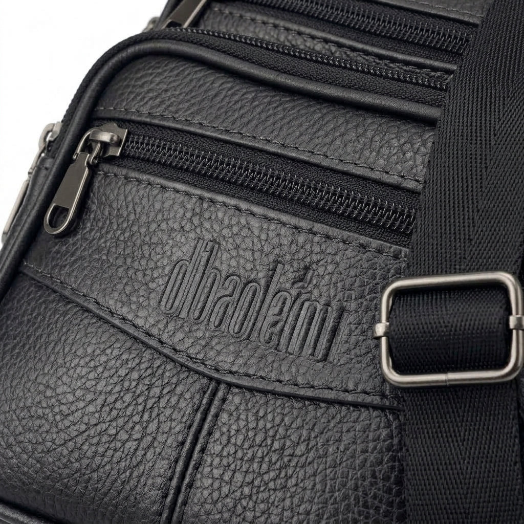 Men's genuine leather crossbody bag