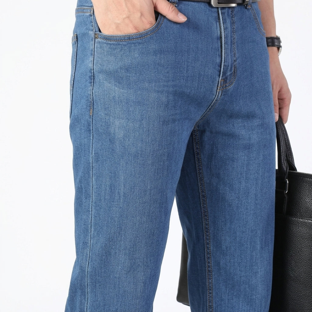 Men's Cotton Jeans – Straight-Leg Smart-Casual Fit