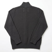 Men's Knitted Zip-Up Sweater – High-Neck Design
