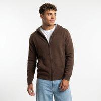 Men's 100% Wool Zip Hoodie – Warm Breathable Knit
