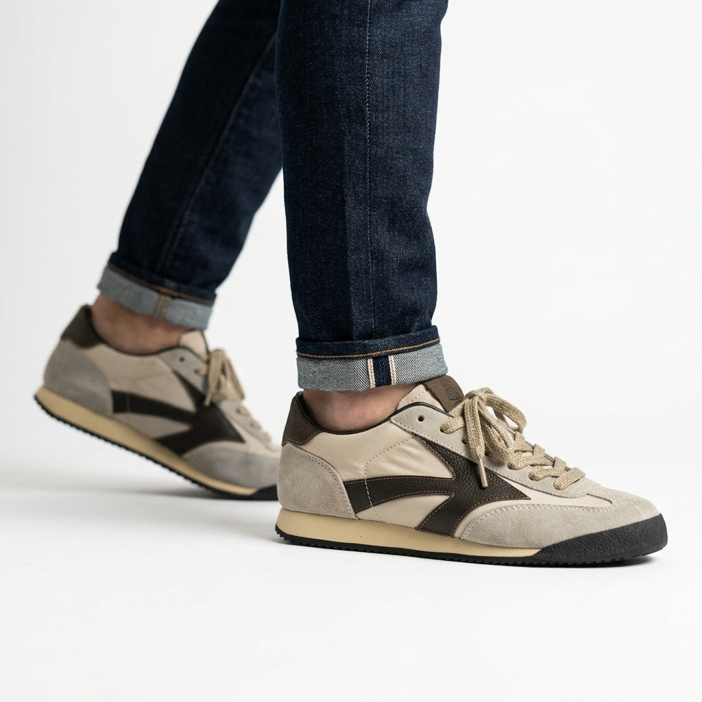 Men's Retro Sports Sneakers – Casual Lace-Up Style