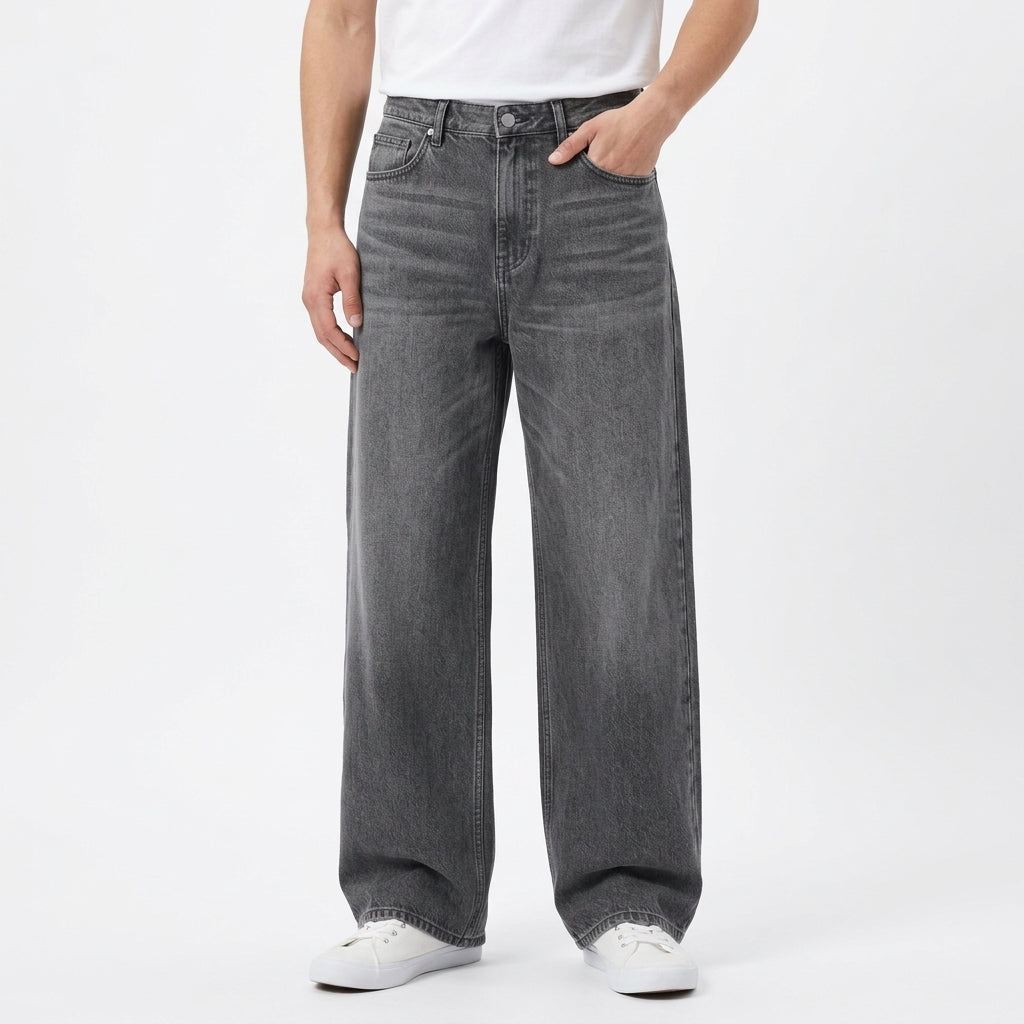 Men's Wide-Leg Jeans – Retro Relaxed Fit
