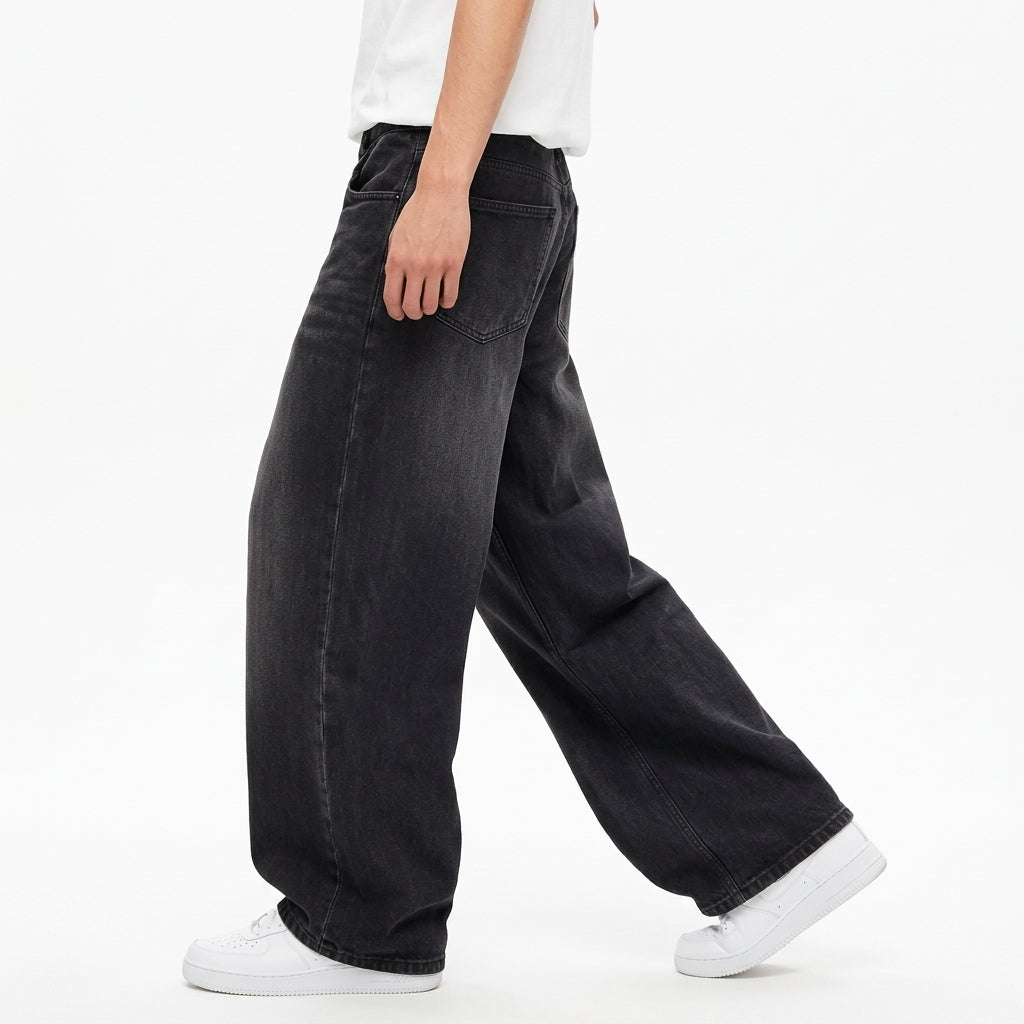 Men's Wide-Leg Jeans – Retro Relaxed Fit