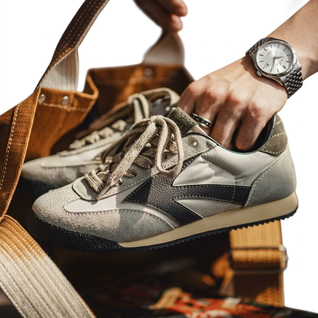 Men's Retro Sports Sneakers – Casual Lace-Up Style