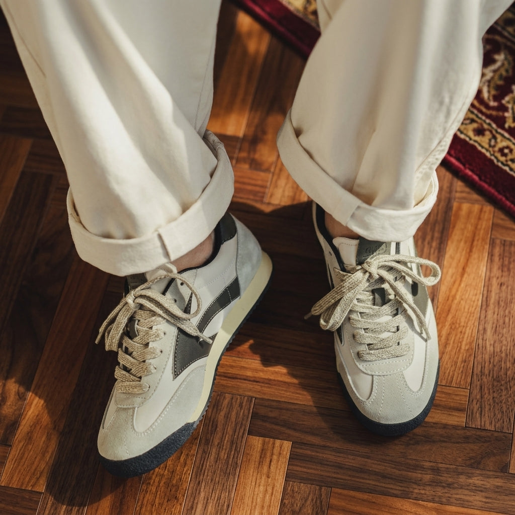 Men's Retro Sports Sneakers – Casual Lace-Up Style