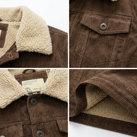 Men's Corduroy Jacket – Quilted Lining & Turn-Down Collar