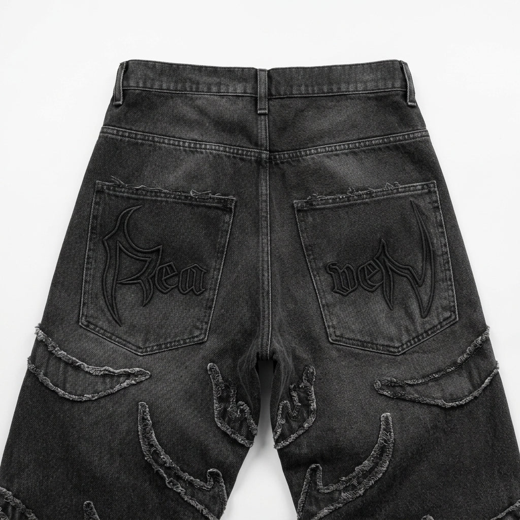 Men's Wide-Leg Jeans – Y2K Punk-Inspired Style