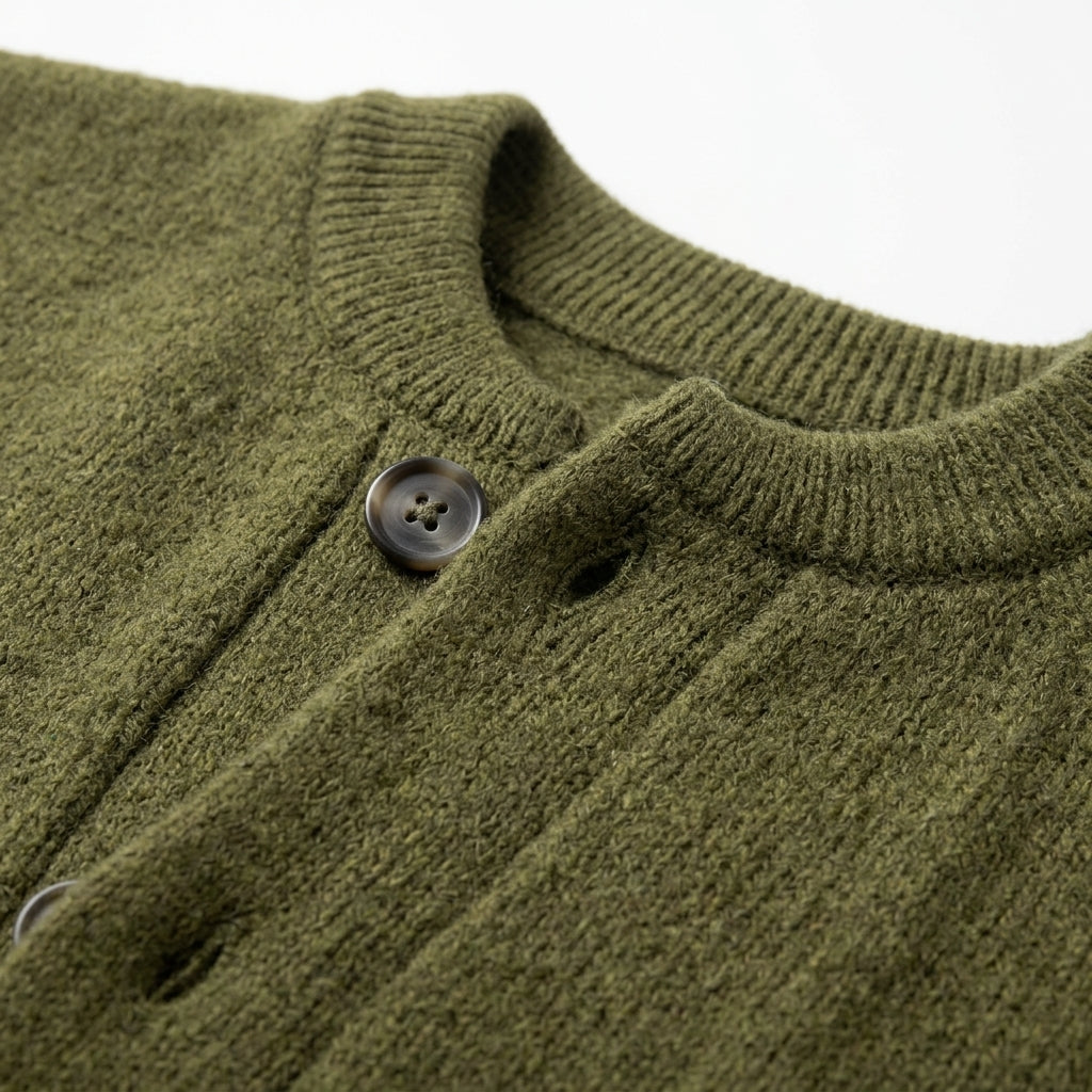 Men's Chunky Knit Cardigan – Button Front