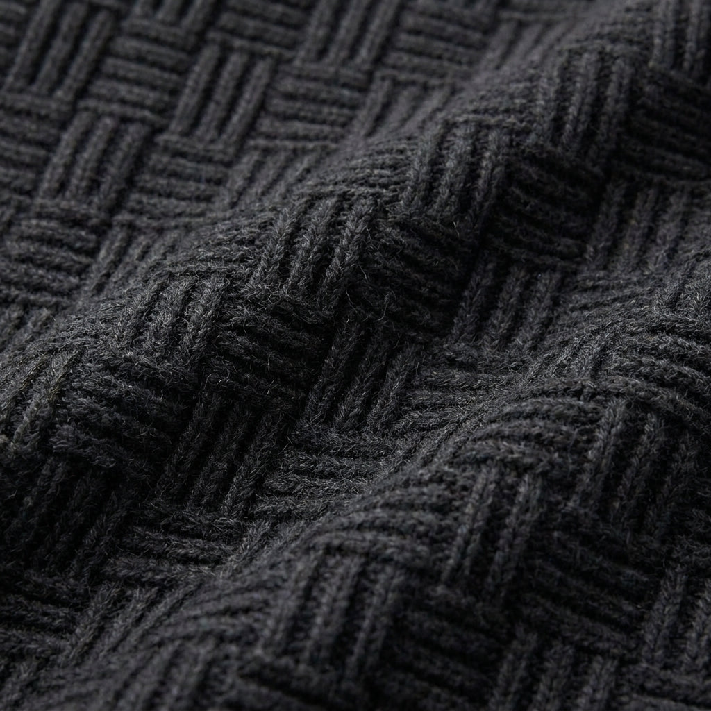Men's Textured Knit Sweater – Classic Crew Neck