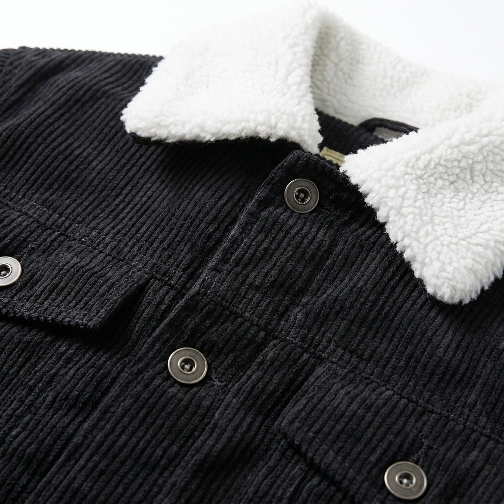 Men's Corduroy Jacket – Quilted Lining & Turn-Down Collar