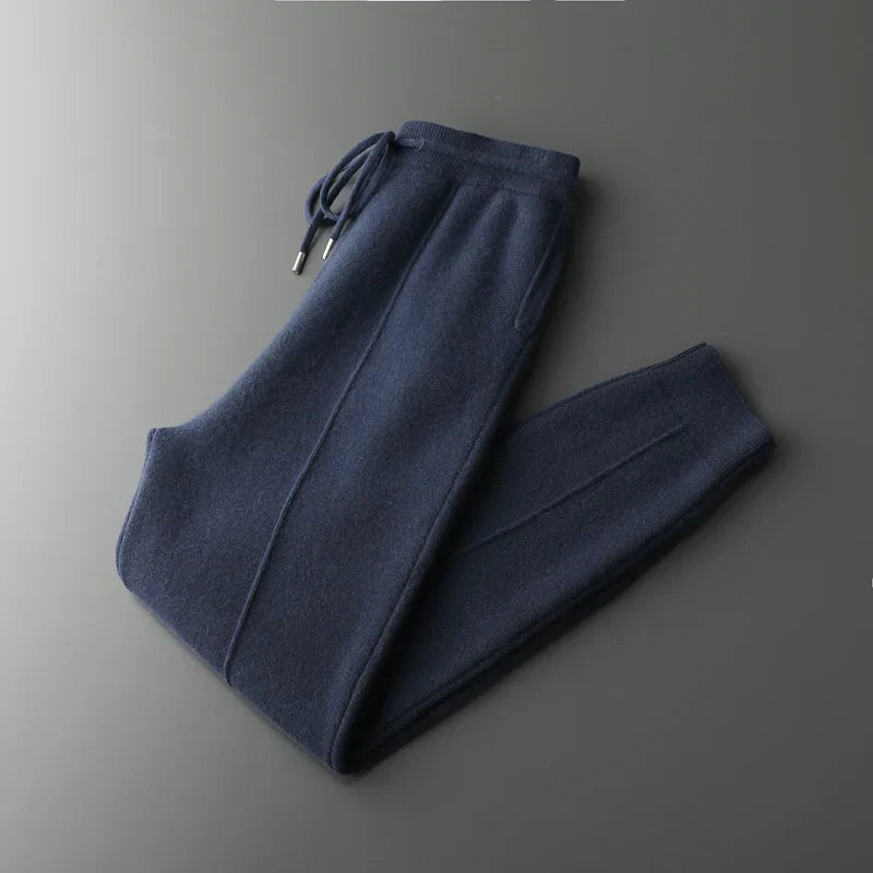 Men's Pure Cashmere Trousers – Refined Tailored Fit