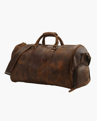 Men's Cowhide Leather Weekend Bag – Durable Travel Design