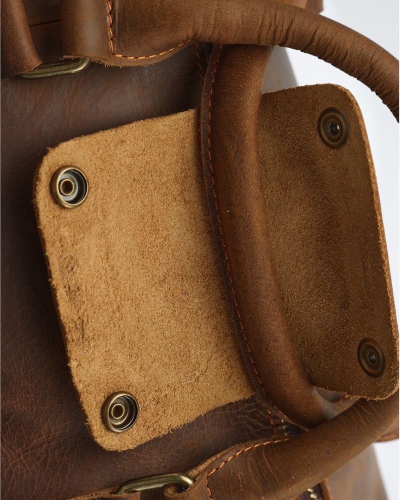 Men's Cowhide Leather Weekend Bag – Durable Travel Design