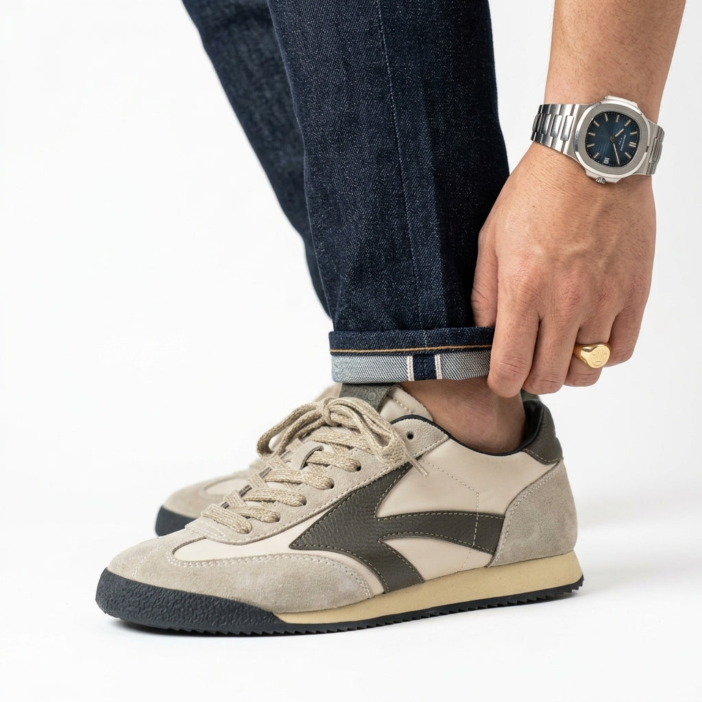 Men's Retro Sports Sneakers – Casual Lace-Up Style