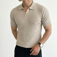 Men's Textured Polo Shirt – Smart Casual Fit