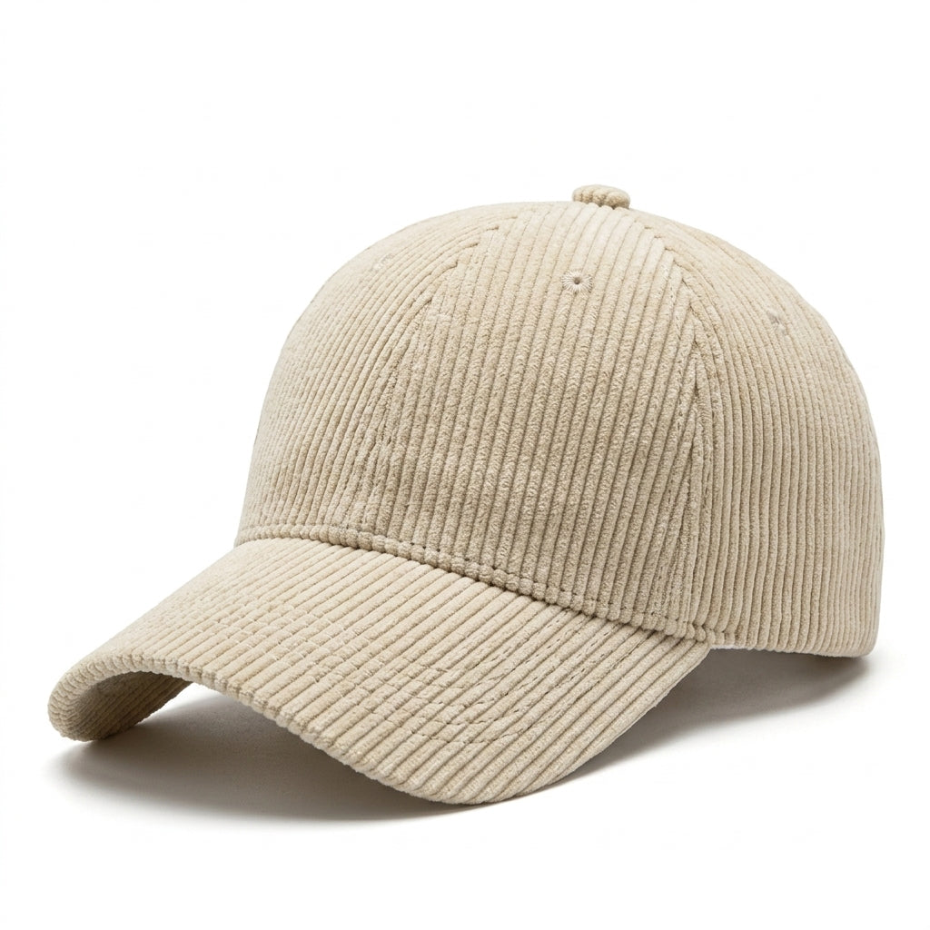 Corduroy Duckbill Cap – Solid-Colour Retro Design