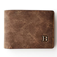 Men's Slim PU Leather Wallet – Compact Bifold