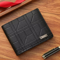 Men's Slim Leather Wallet – Money Clip & Card Slots