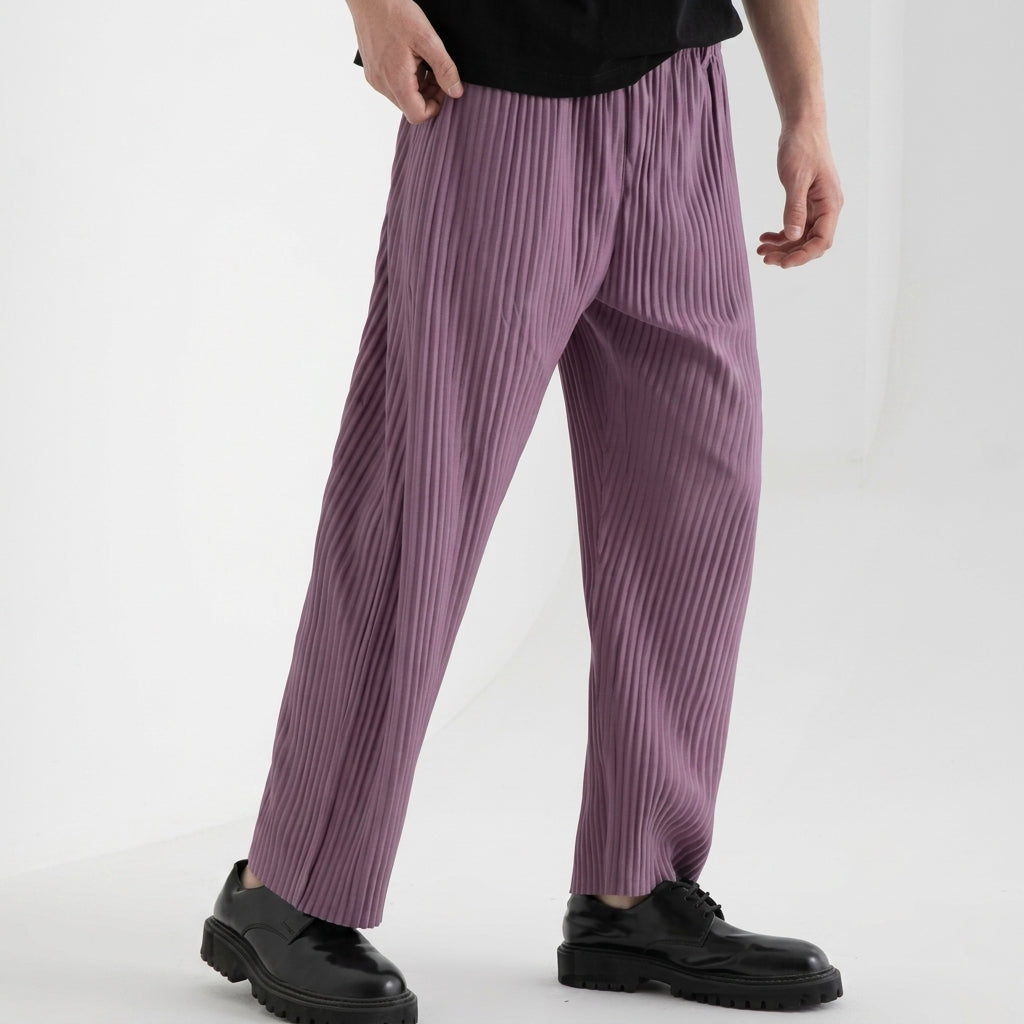 Men's Pleated Trousers – Relaxed Business-Casual Fit