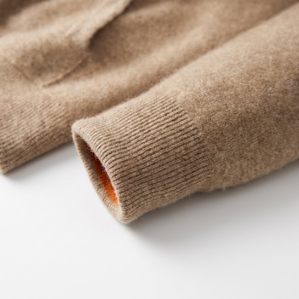 Men's 100% Wool Zip Hoodie – Warm Breathable Knit